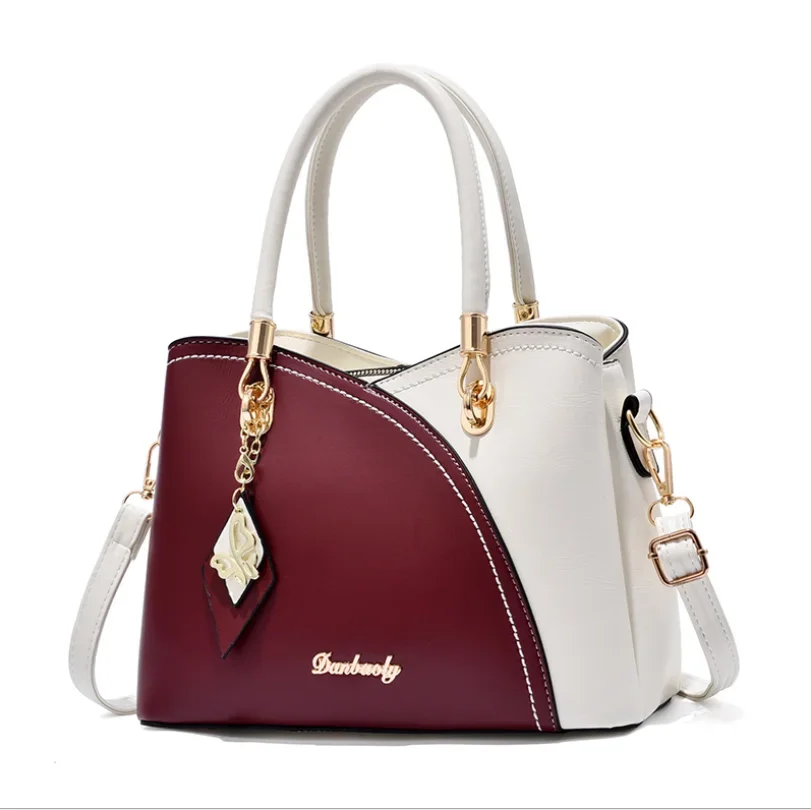 

Дизайнерская женская сумка класса люкс: классическая ретро-модель, вместительная сумка через плечо с цветовыми блоками, сумка-тоут для поездок на работу