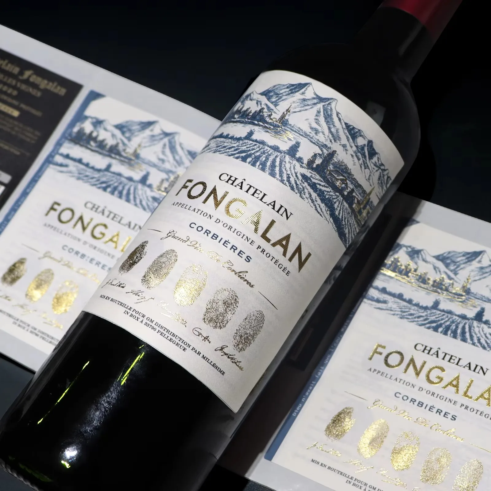 تسميات كتيب لاصقة متعددة الطبقات مخصصة | ملصقات قابلة للتقشير على الوجهين | ملصقات زجاجات النبيذ الورقية المزخرفة المطبوعة #4