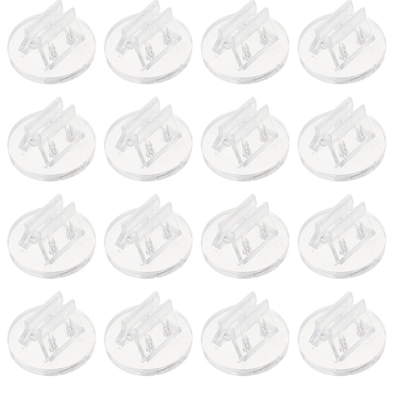 

100pcs Clear Card Clip Stand 20mm Base Diameter 1.7mm Thick Business Card Holder Desk Organizer Gaming Accessories Table Pieces