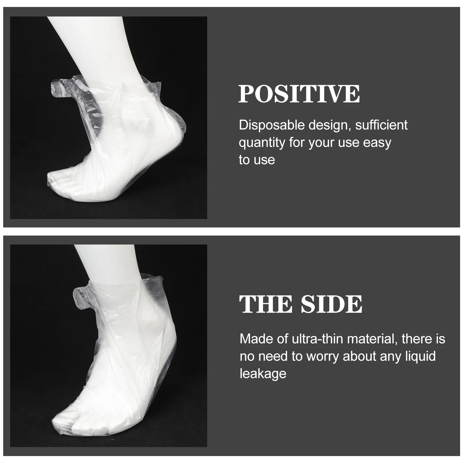 

200 шт. одноразовых прозрачных чехлов для ног для педикюра, спа-процедур, домашнего и салонного использования, ежедневного ухода за ногами, защиты при замачивании, чехлы для защиты ног при катании на коньках