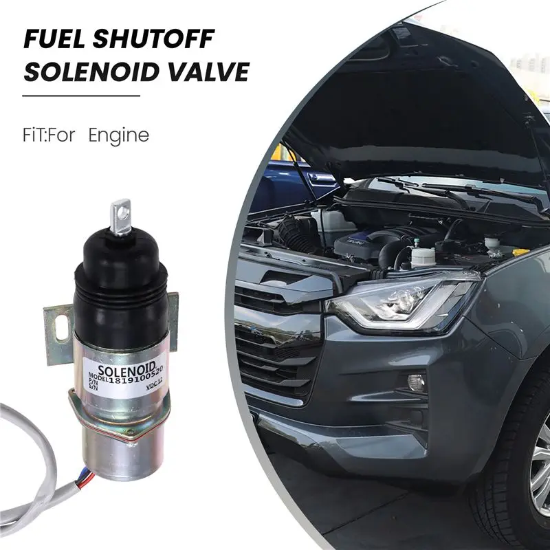 Elettrovalvola Simple 1819100520 12V MV2-17A Heavy Duty Fuel Shutoff Solenoid Valve For Isuzu Engine Stop Solenoid 1-81910-052-0 Z1819100520 Gas e carburante — dettaglio 3