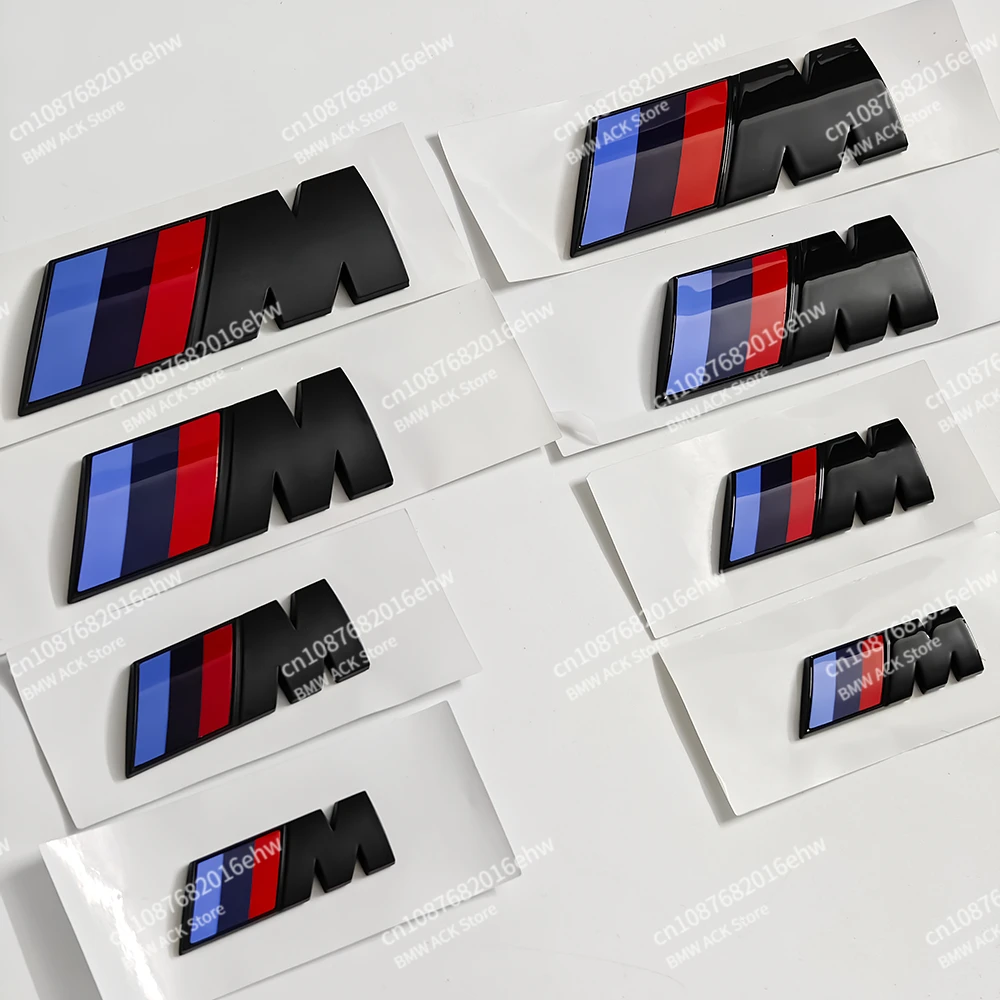 Autocollant de décoration de coffre arrière de voiture, insigne latéral de carrosserie, logo 3D ABS M, accessoires de modification de voiture pour toutes les motos BMW M Power, X5, X7, E71