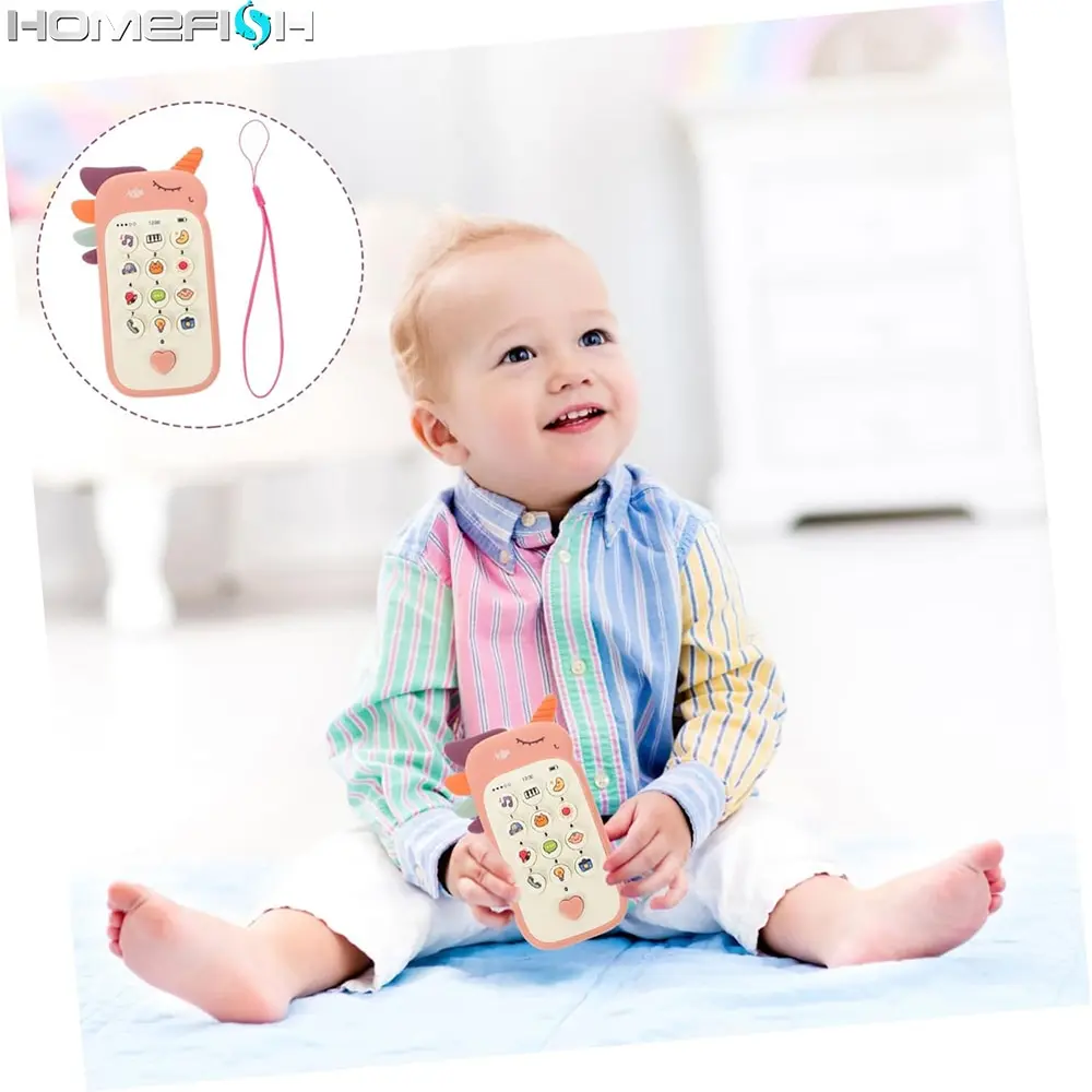 Baby Telefoon Muziek Speelgoed Geluidsmachine Kids Baby Vroege Educatieve Mobiele Telefoon Cadeau