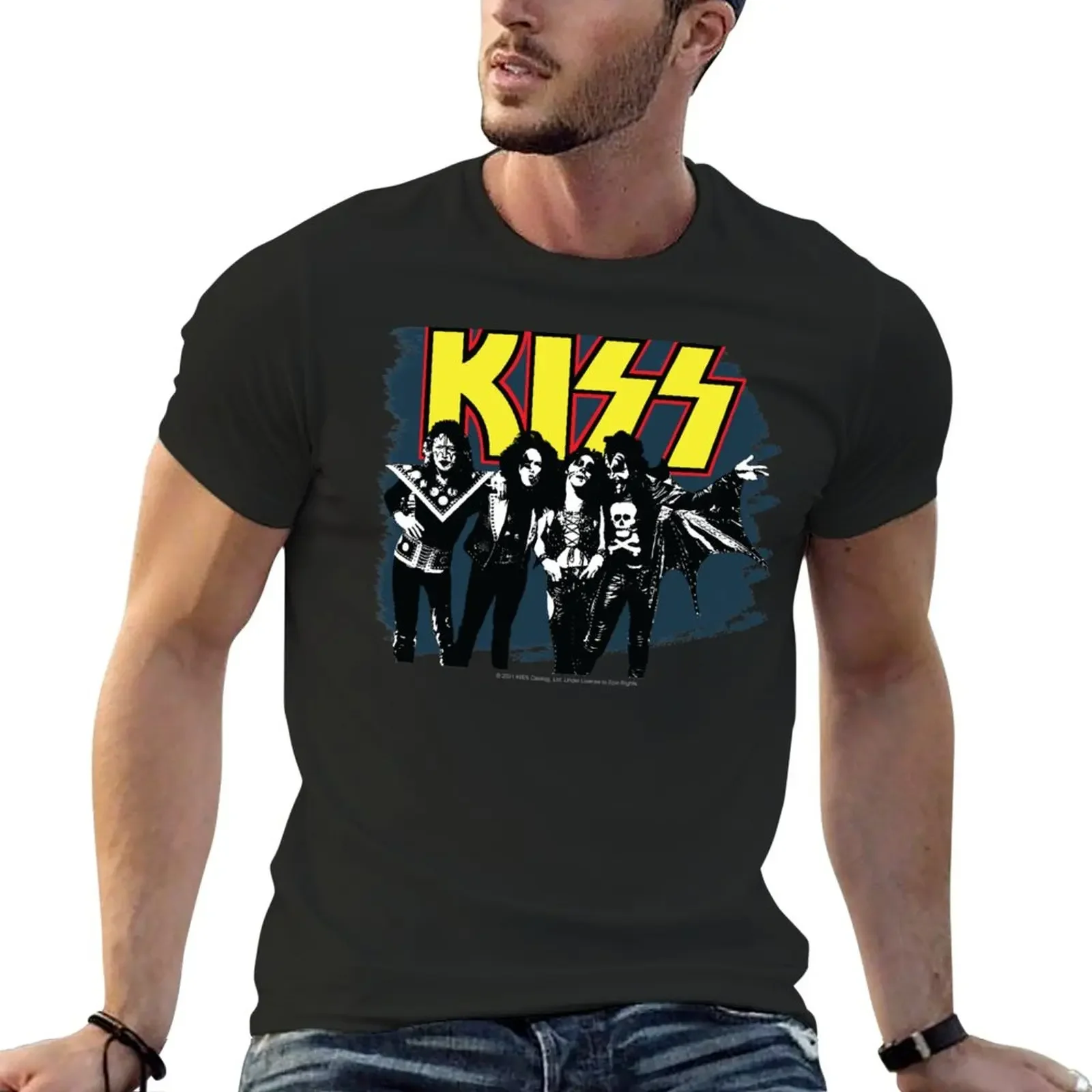 New KISS 74 Central Park Stroll T-Shirt customs design your own custom t shirt customs blacks plain black t shirts men