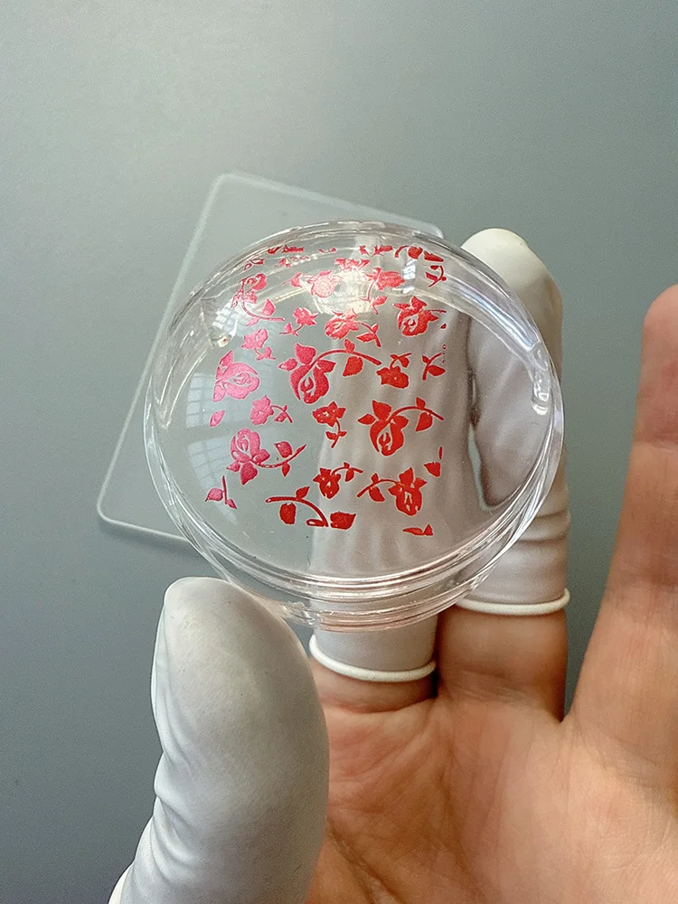 XMQ NAIL ART STAMPER UND SCHRAPER 4,1 CM KOPF SILIKON STEMPELWERKZEUGE – Detail 2