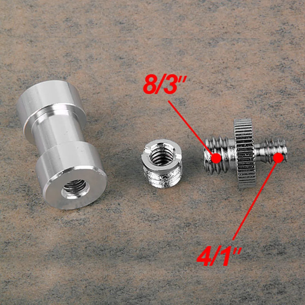 18 szt. Adapterów śrub mocujących do statywu 1/4 cala na 3/8 cala do akcesoriów fotograficznych, statywów oświetleniowych studyjnych, obrotowy uchwyt, zestaw konwerterów