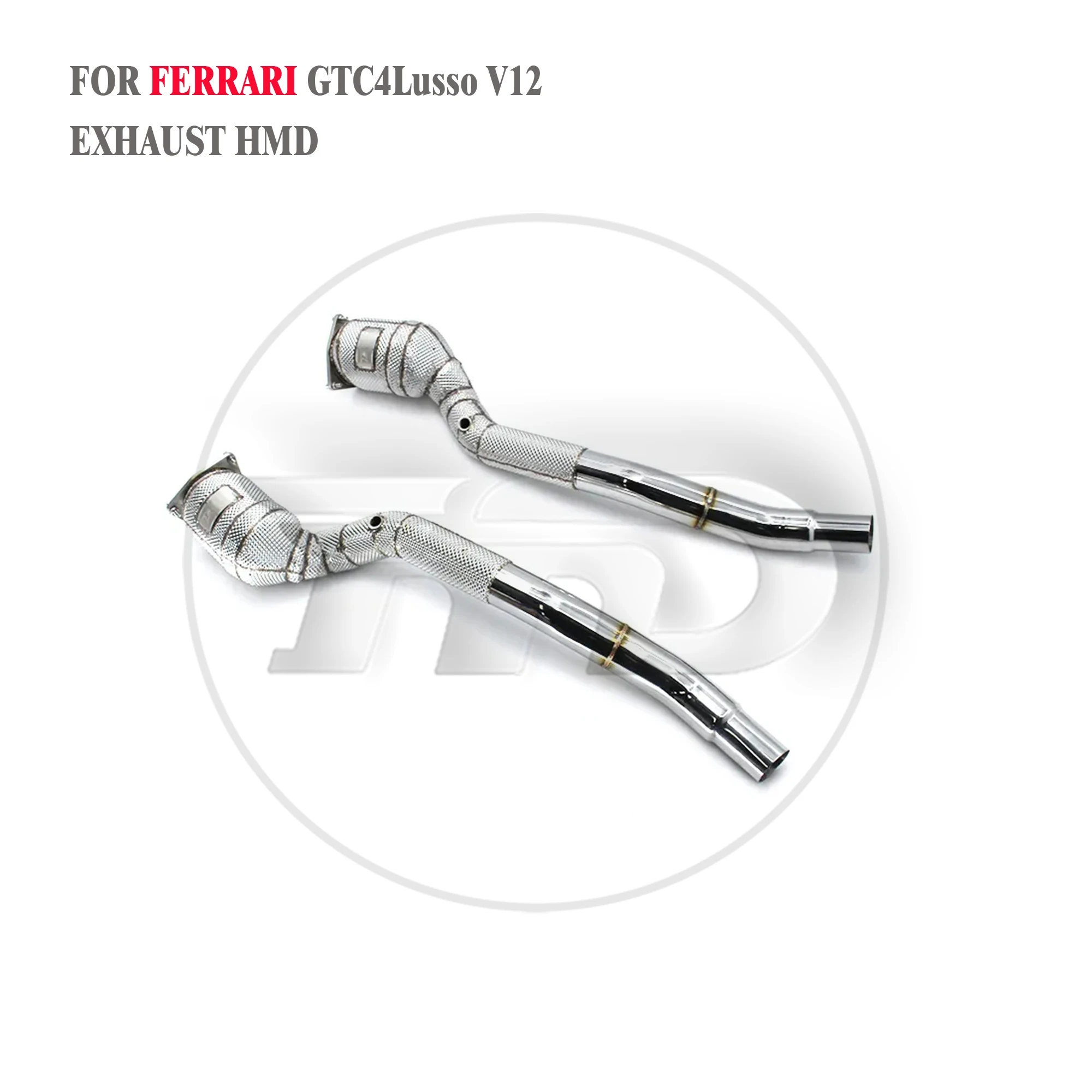 

HMD Exhaust System High Flow Performance Downpipe for Ferrari GTC4Lusso V12 6.3L Catted Catless Pipe With Heat Shield