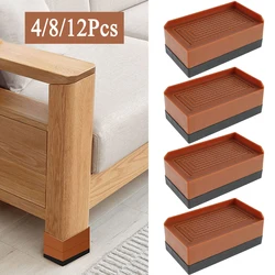 4 Stuks Meubelen Been Booster Pad Bed Risers Heavy Duty Verstelbare Stapelbare Bureau Liften Been Extenders Met Anti Slip Pad Voor Tafel