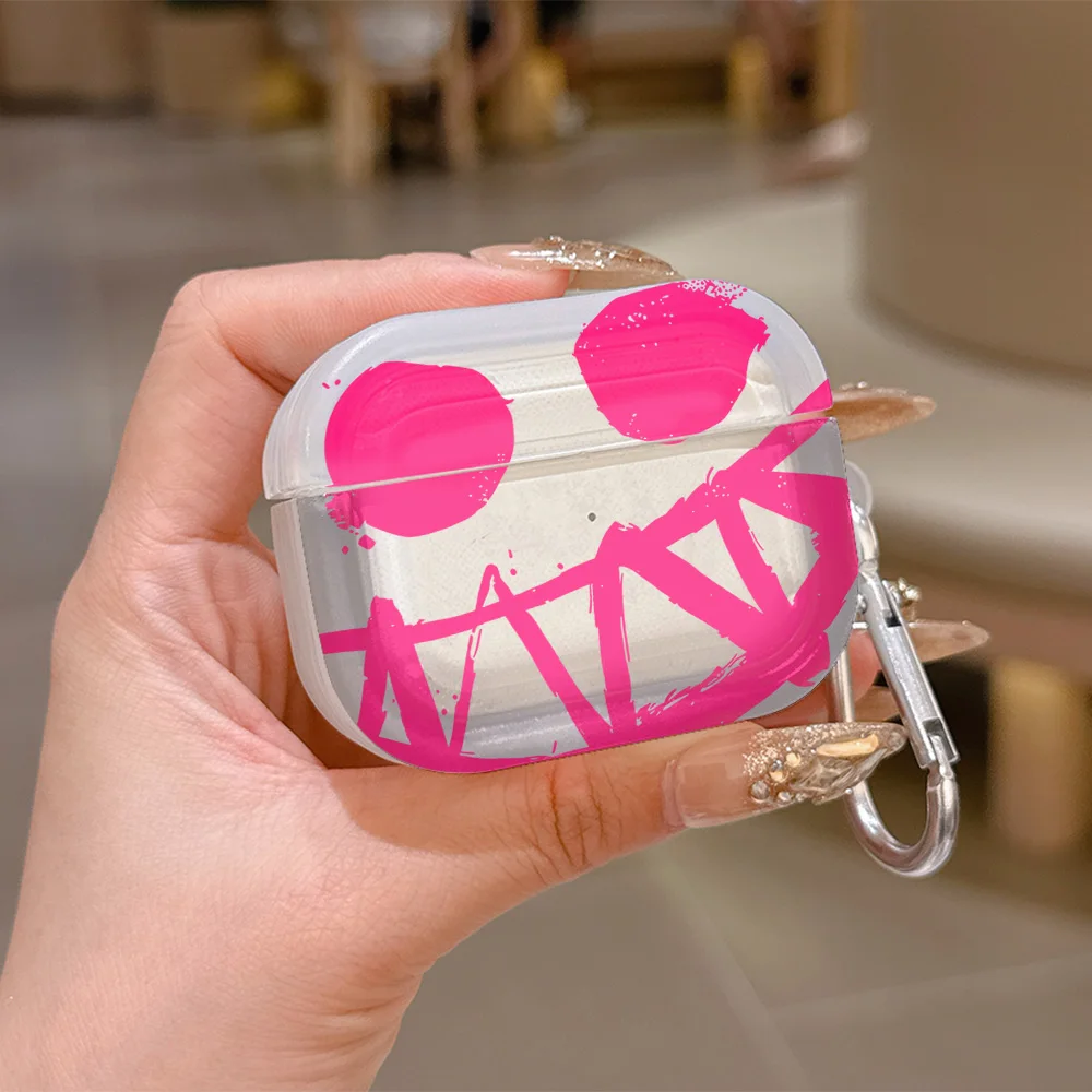 Funda de Silicona Translúcida con Diseño de Graffiti J-JINX para Airpods 4 3 Pro 2 1, Fundas Protectoras para Auriculares Inalámbricos Pro2