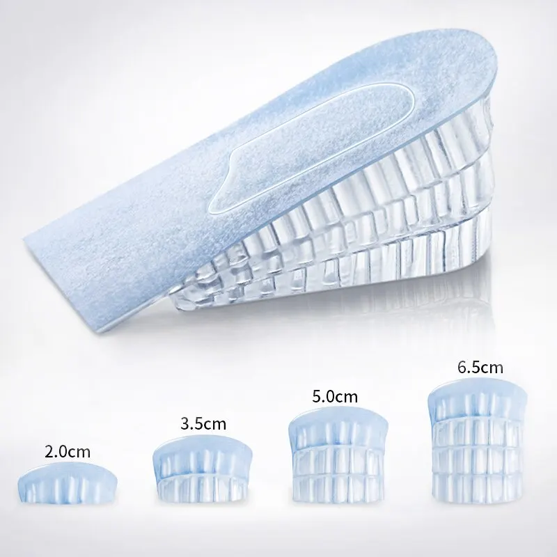 1Pair Invisible Height Increase Insoles for Women Men Half Insole 3 Layer Air Up Lifts Elevator Shoes Pad Heel Lifting Inserts