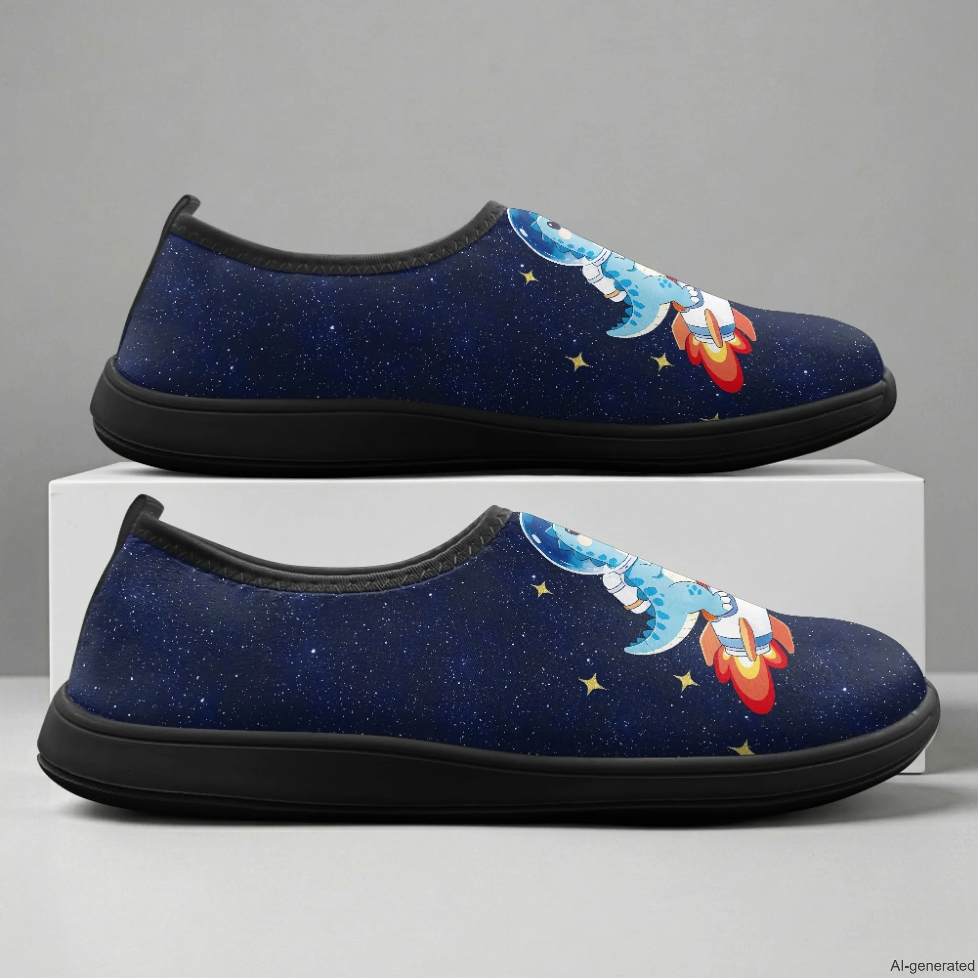 XIXIRIMIDO Slip-on Wide-toed Shoes Dinosaur Print Zapatos De Mujer Men's Sneakers and Casual Shoes Slippers Nurse Shoes 36-46