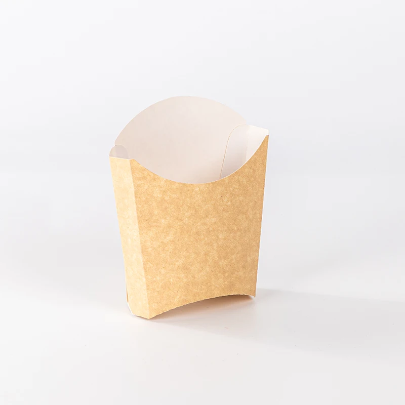 custom.LOKYO Eco Friendly Kraft Paper Burger Chicken Chip French Fries Box to Go Custom Fast Food Hamburger Packaging