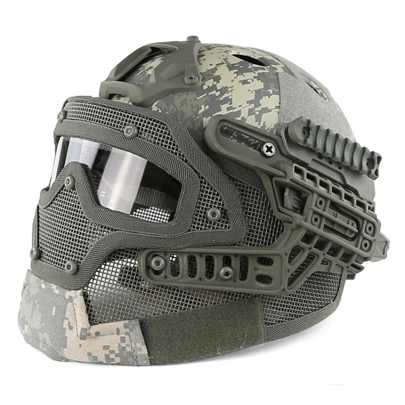 

PJ helmet mask integrated tactical helmet, bag head protective outdoor riding helmet