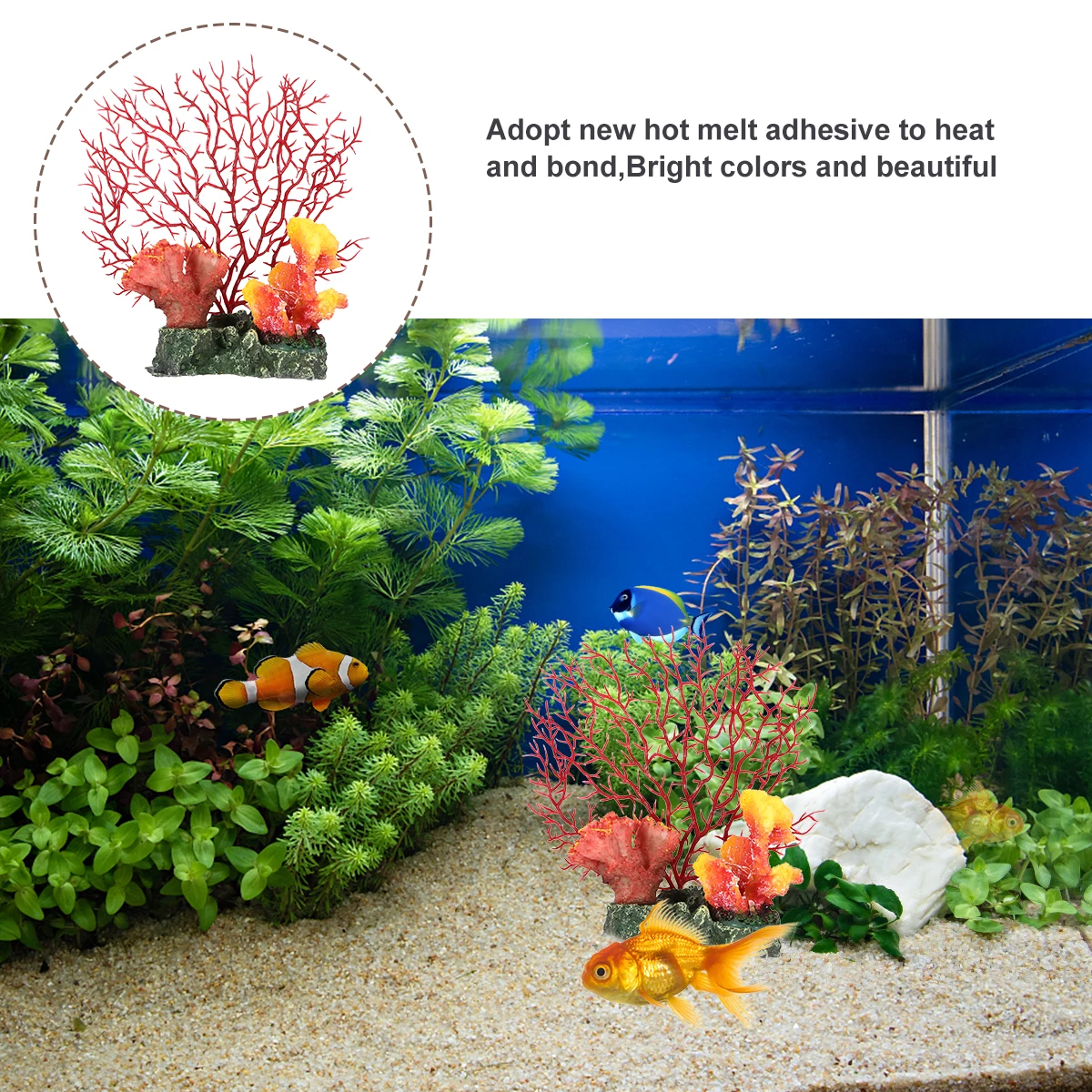 

Coral Aquarium Ornament Fish Tank Landscape Decoration Exquisite Craftsmanship Lifelike Sea World View Coral Ornament