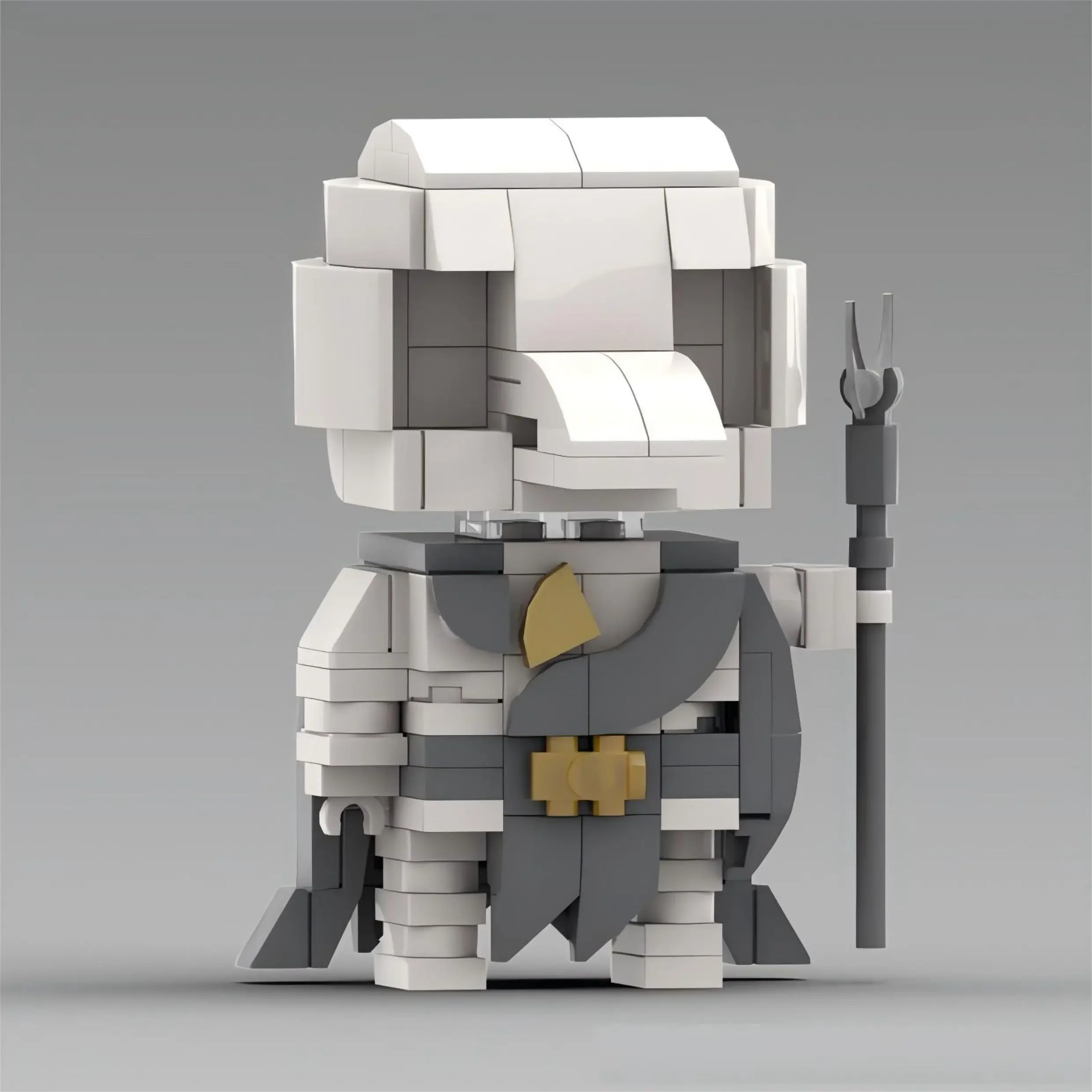 MOC Bricksheadz Altes Ägypten Mythischer Krieger Baustein-Set, Individuelles DIY-Ziegel-Figuren-Spielzeug, Schreibtisch-Dekoration, Geschenk – Detail 2