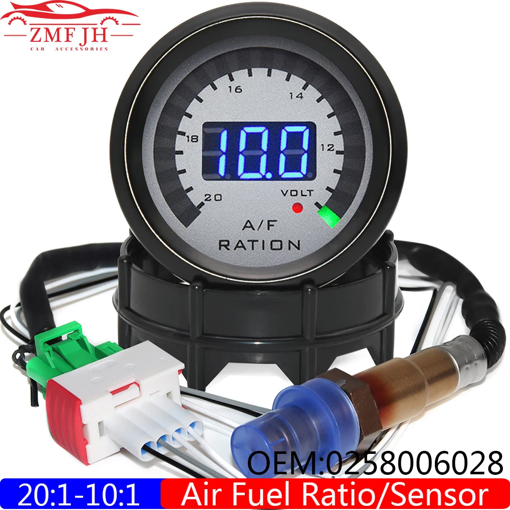 20:1~10:1 Air Fuel Ratio Gauge+Narrowband Oxygen Sensor OEM 0258006028 Digital 2\