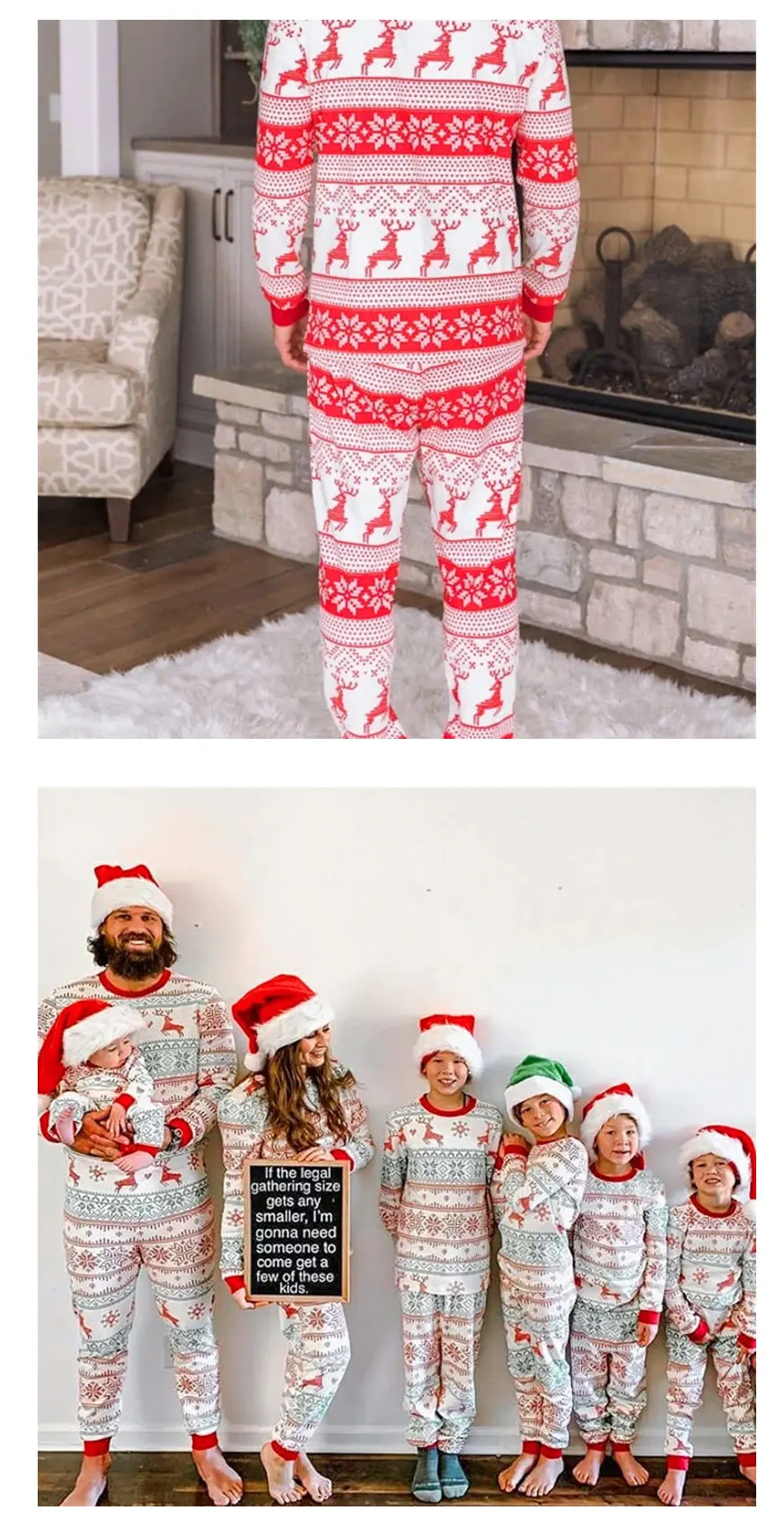 2025 neue Familie Weihnachten Pyjamas Mama Papa Kinder passende Kleidung Set Baby Strampler Pjs weiche lose 2-teilige Anzug Homewear Weihnachten Look – Detail 14