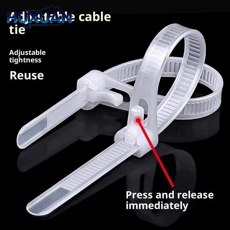 Heavy Duty Reusable Multi-Functional Cable Zip Ties 100Pcs 4*150mm Releasable Ties for Christmas Decoration Fixing Gardening