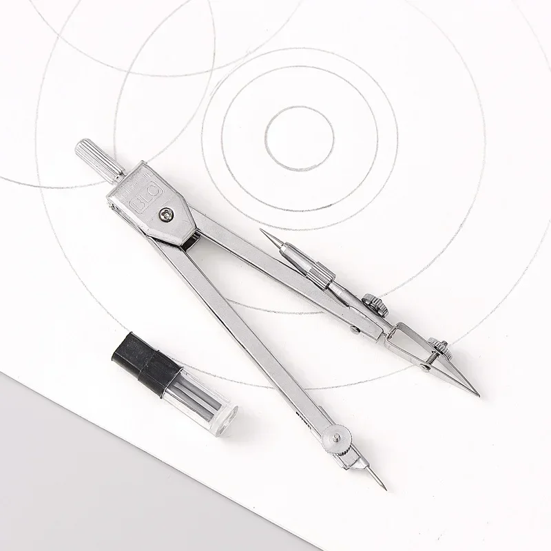 Student Drawing Tool Metal Compasses Design Drawing Engineering Instrument Tool Office School Supplies With Box And Pencil Lead