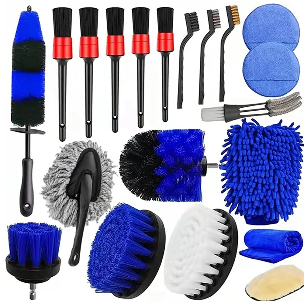 

20 PCS Car Detailing Brush Kit, Car Detail Cleaning Brush for Wheel, Exterior Interior Auto Detailing Brushes Set