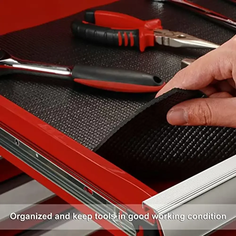 Rollo de revestimiento de caja de herramientas de espuma, organizador de herramientas antideslizante de 24 "x 24", estera de revestimiento de cajón, juntas artesanales de rejilla