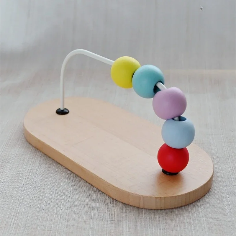 

Solid wood bead toys Low baby version Boys and girls concentration fine movement teaching aids