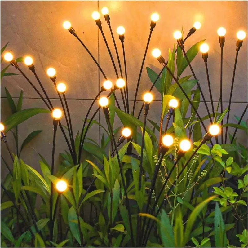 3/6/8/10light Outdoor LED Solar Lights Waterproof Starburst Firefly Lights Lawn Garden Lamp for Path Landscape Decorative Lights