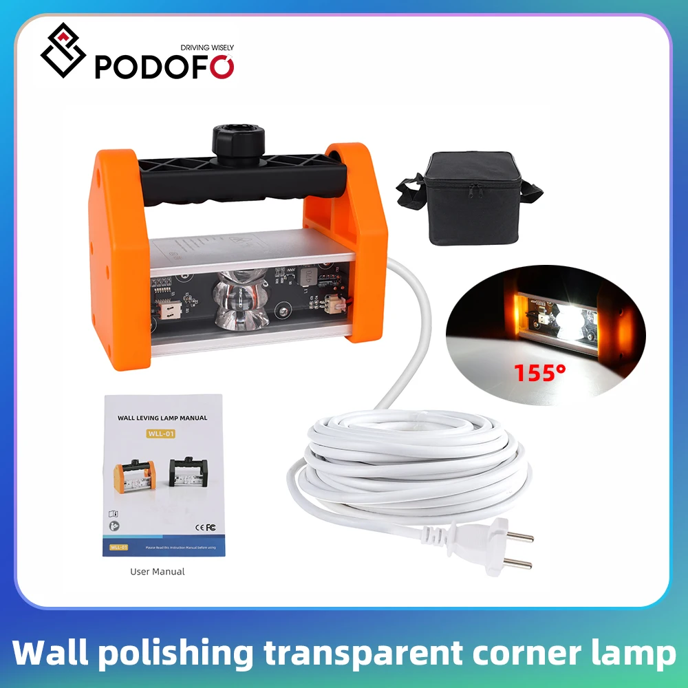 Podofo Wandschleif-Inspektionsleuchte Wandpolier-Transparente Ecklampe 155 °   Ultra-Weitwinkel für verbesserte Lackierleistung
