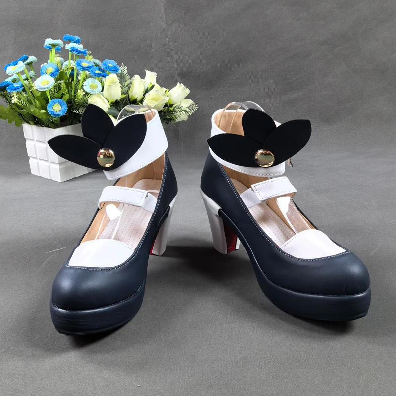 Game Library Of Ruina Angela Cosplay Shoes 8CM Blue Heels Women Men Halloween Party Carnival Role Play Shoes