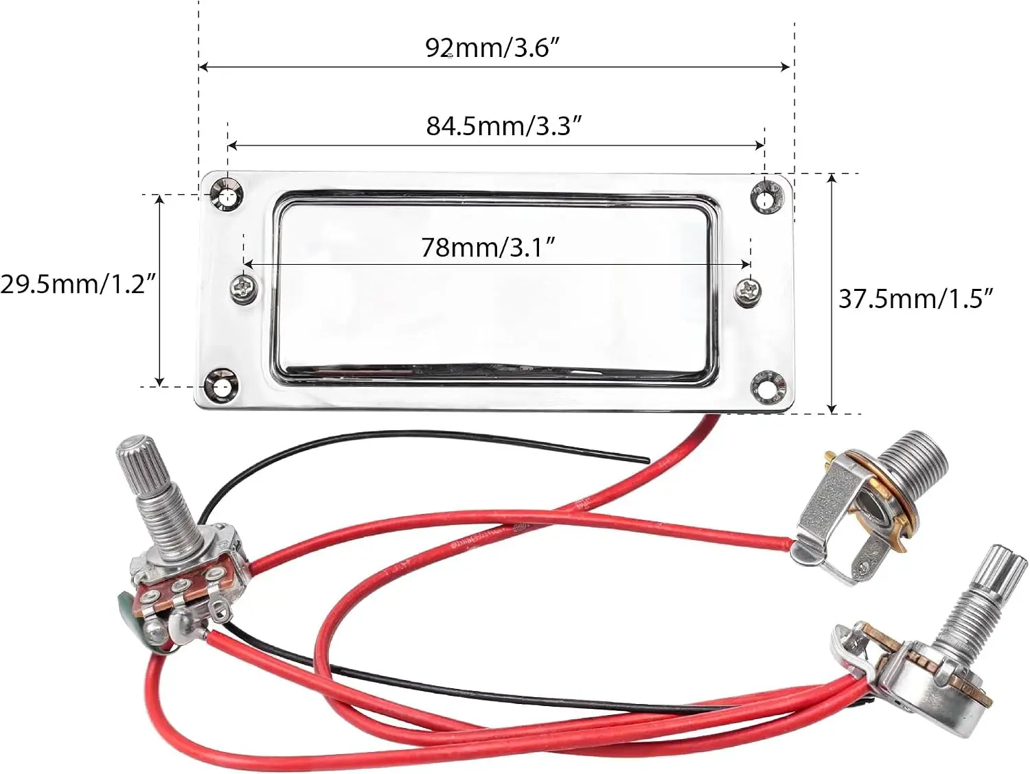 Pre-Wired Guitar Pickups Humbuckers Wiring Harness Parts For Cigar Box Electric Guitar  Double Dual Closed Coil Electronics