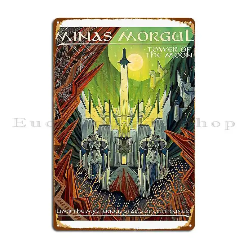 Visit Minas Morgul Metal Plaque Poster Garage Decoration Design Cinema Create Wall Decor Tin Sign Poster