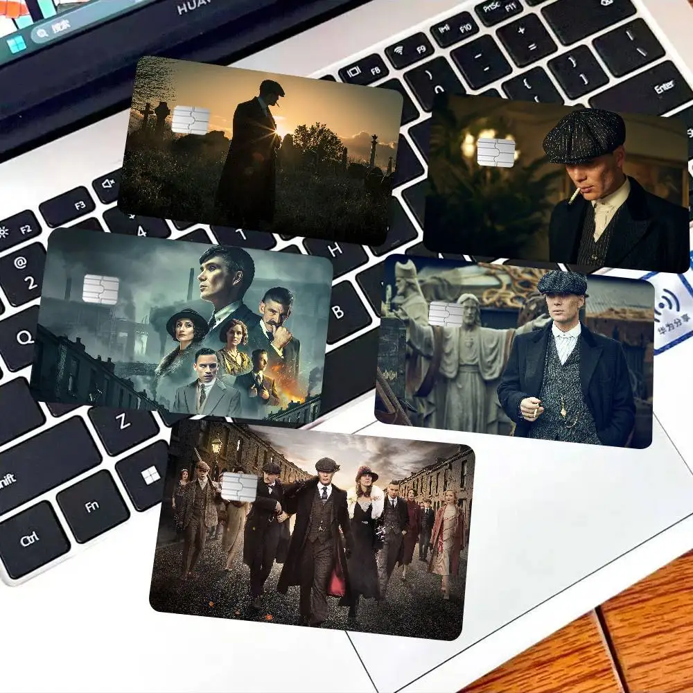 Movie P-Peaky B-Blinders TV Anime Spend or Save Shell On Off Ultra Thin No Fade Sticker Skin Cover Film for Debit Credit Card