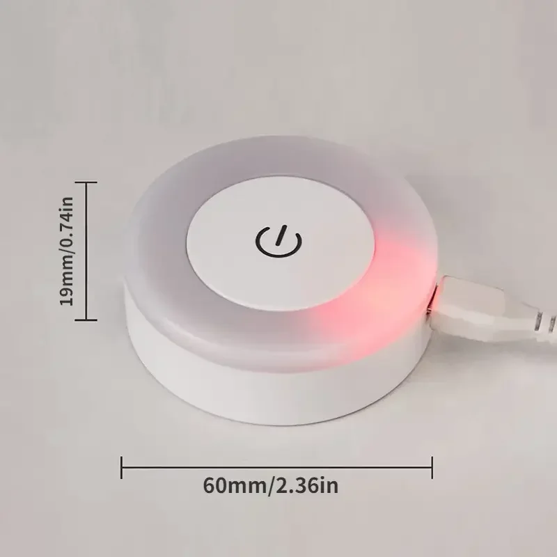 Energy Saving Led Touch Sensor Night Lights USB Rechargeable Magnetic Wall Light Room Aisle Bedroom Round Portable Night Lamp