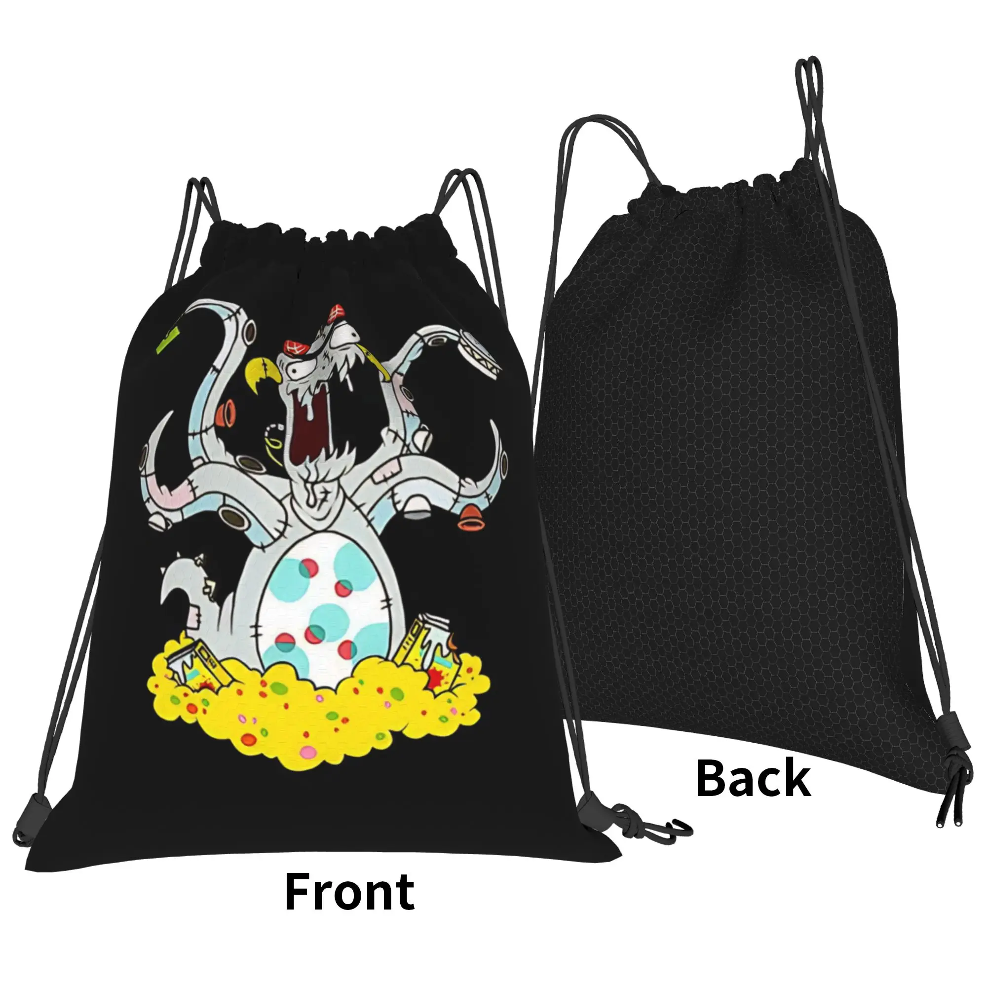 Ed  Edd  Eddy funky trio character  Portable Hiking Riding Gym Drawstring Storage Sporty Backpacks