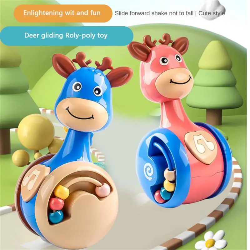 

Infant Early Education Educational Slide Deer Dinosaur Tumbler Toy Baby Educational Early Education 3-9 Months Toys