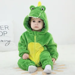 Lemurpapa 2022 kigurumis crocodilo bebê bodysuits dos desenhos animados meninos meninas macacão cosplay macacão inverno macio flanela kawaii