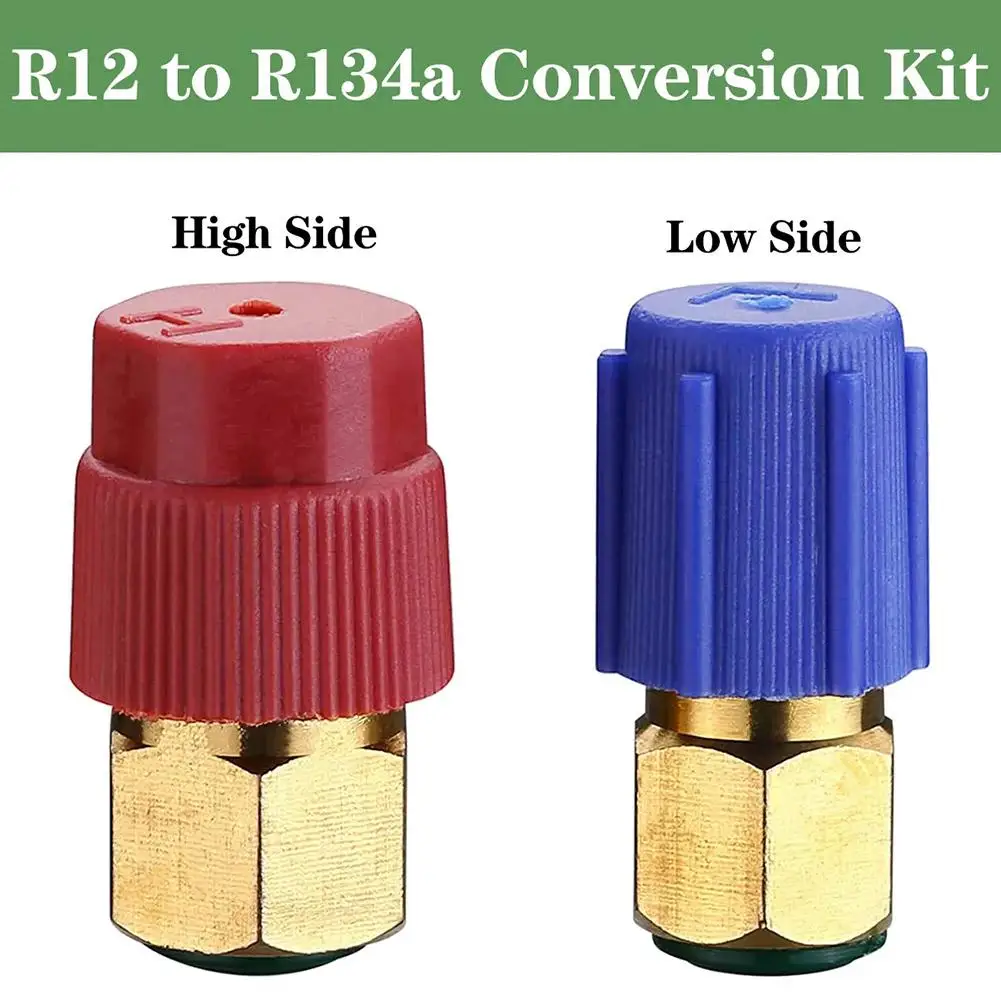 R12 R22 إلى R134a طقم retrotretros ، R12 R22 إلى R134a محولات ، مجموعة منخفضة عالية ، جانب S5y6 المناسب ، 7 16 "، 2