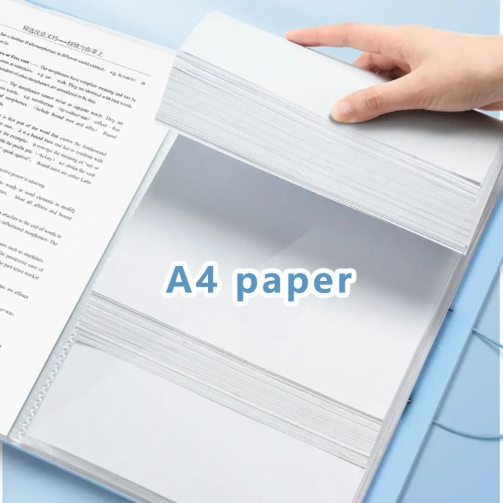 

20/30/40/60/100Pockets Morandi Color A4 Display Book With Elastic Buckle Large Capacity File Organizer File Folder