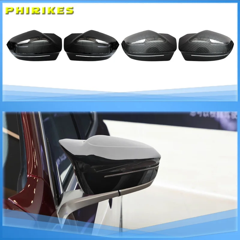 

Для BMW 5 серии I5 G60 G68, 7 серии I7 G70, X3 G45, M5 G90 2024+ (левый руль) — накладки на боковые зеркала заднего вида в стиле M из ABS-пластика с элементами из настоящего карбона