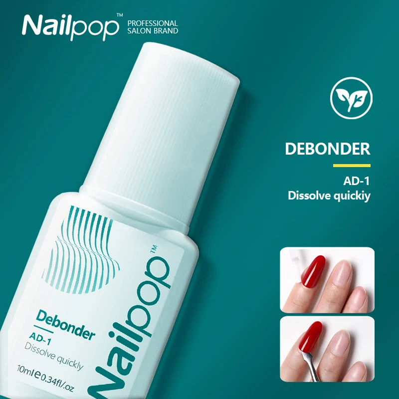 Nailpop 2pcs 10ml Debonder Glues For Removeing False Nails Rhinestone  Remover Tools Manicure Accessories Dissolve Liquid