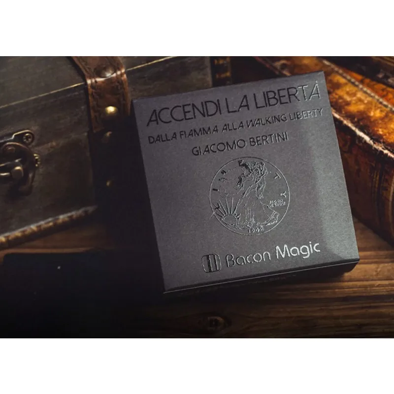 Fire to Liberty Magic Tricks Coin Production Visual Coin Appearance Close Up Magic Opening Effect Illusion Gimmick Prop Magician