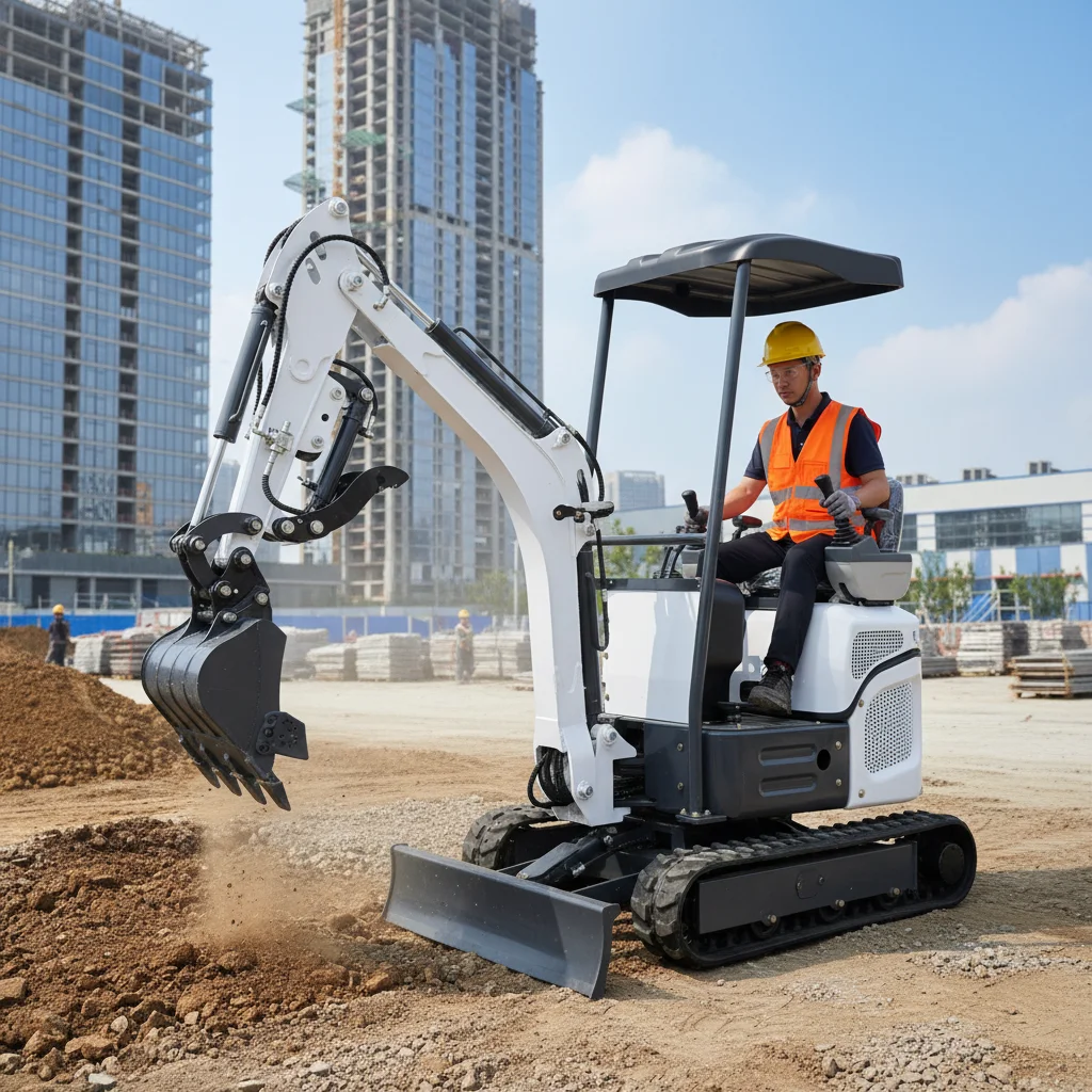 

1.5 Ton Compact Crawler Excavator Hydraulic 360° Rotation Mini Digger for Engineering