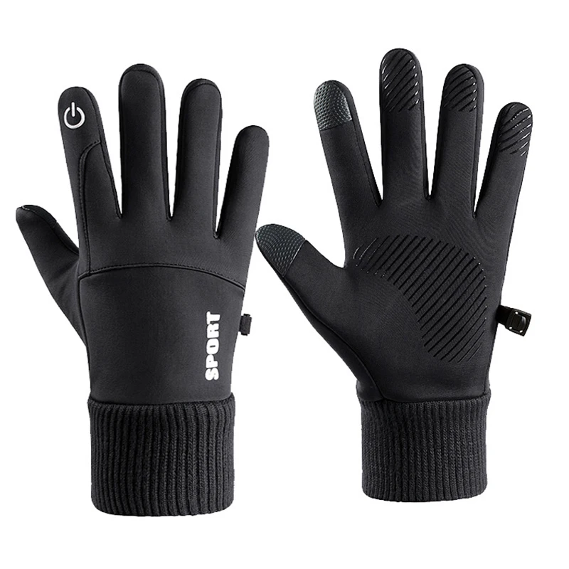 Winter Motorcyclist Gloves  Men Women Cycling Outdoor Warm  Skiing Waterproof Thermal Gloves Touch Screen Anti-slip Gloves