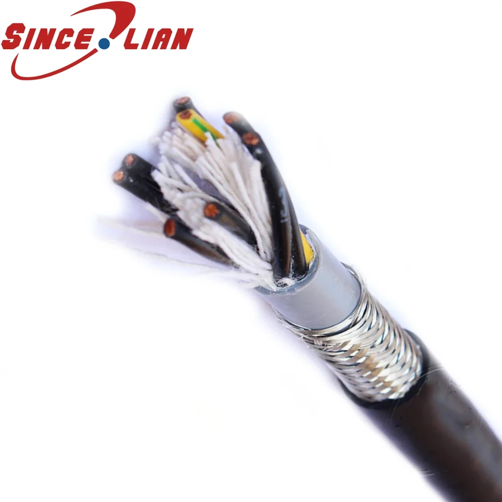 

10M High Soft shield Towline Cable TRVV4 core 1.5 square PVC Bend Resistant Power Tinned OD10.5mm 301/0.08TS Cord Power Line