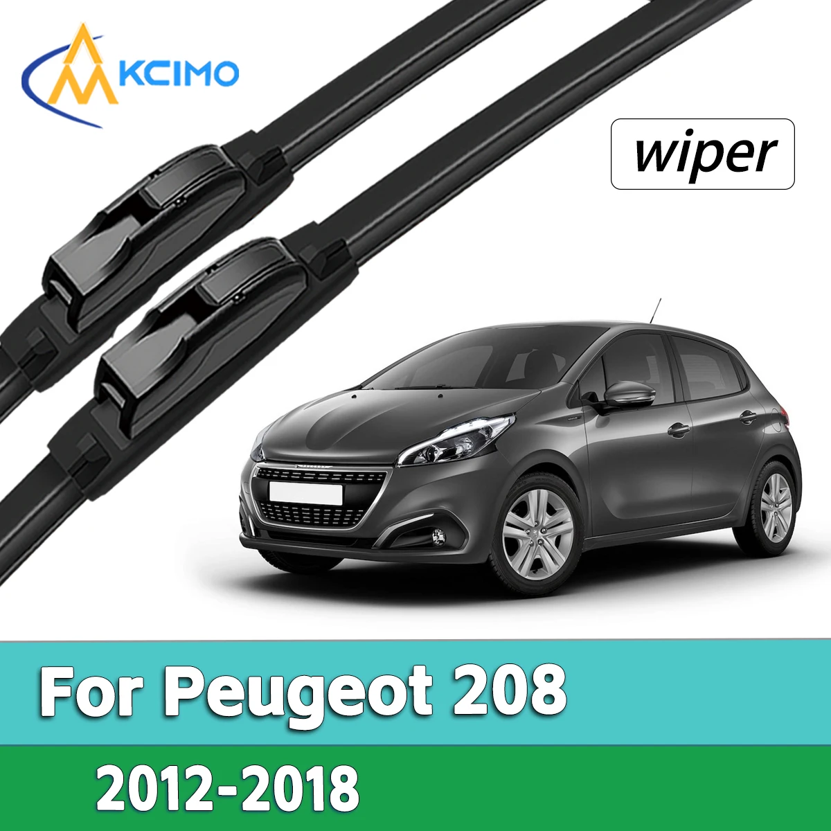 

Vehicle Front Wiper Blades For Peugeot 208 2012-2018 Front Windshield Wiper Soft Rubber Frameless