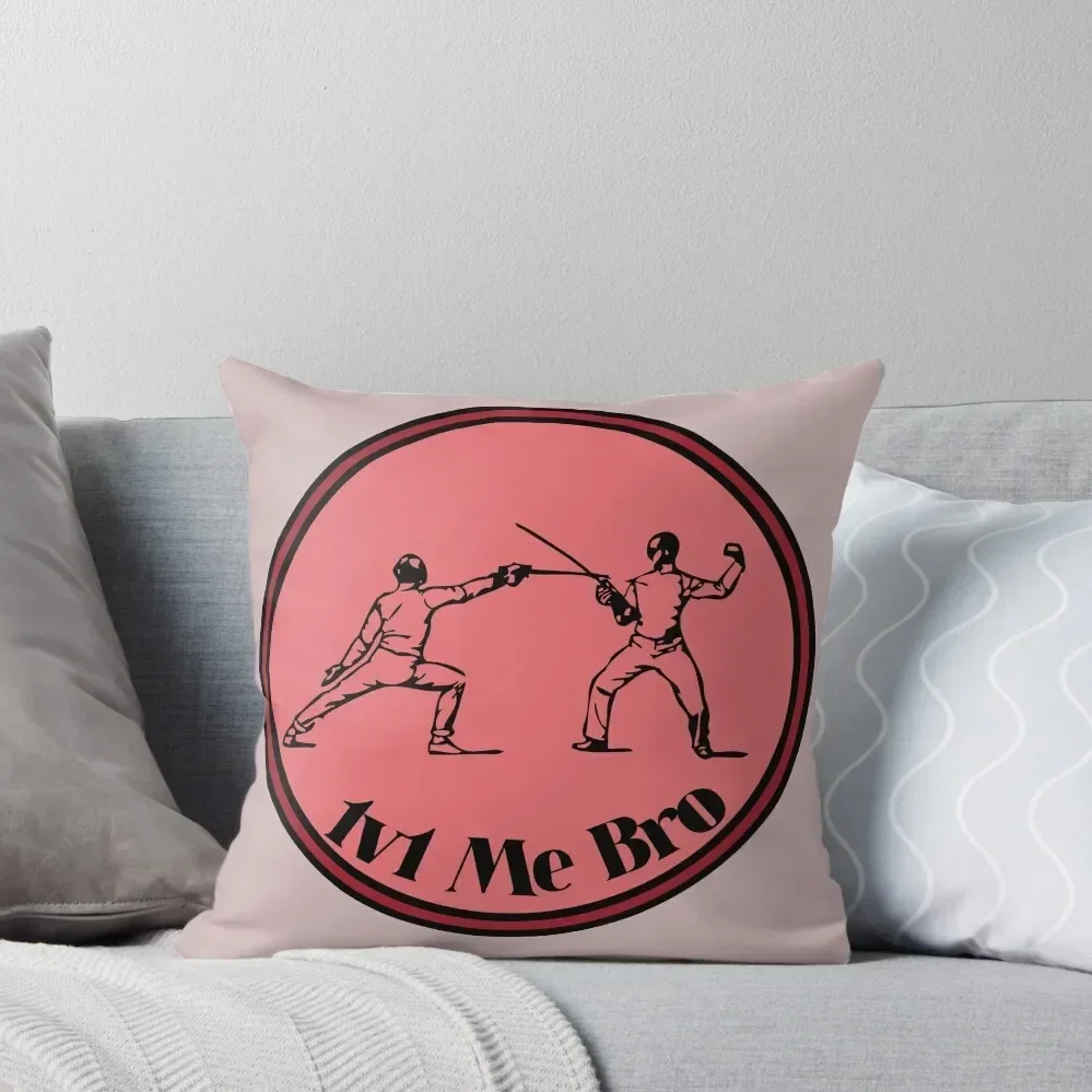 Fencing Duel, 1v1 Me Bro Throw Pillow Decorative Cushions For Living Room christmas supplies pillow