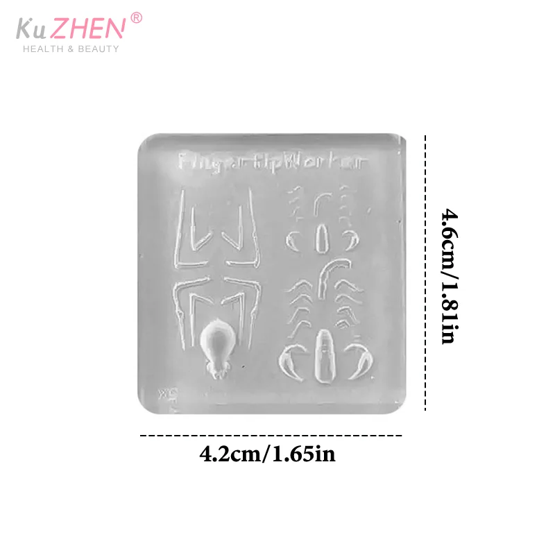 ثلاثية الأبعاد العنكبوت العقرب سيليكون قالب الأظافر لتقوم بها بنفسك الظلام الشرير نمط لينة ختم لوحات مانيكير الفن قالب أدوات قوالب الزينة #6