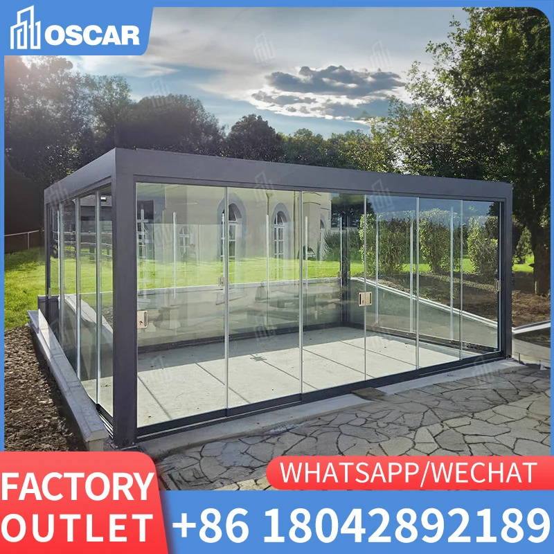 

Customized Aluminium Hardtop Gazebo Canopy Easy Assembly Summerhouse Patio Pergola Garden Yard Backyard Outdoor Spaces