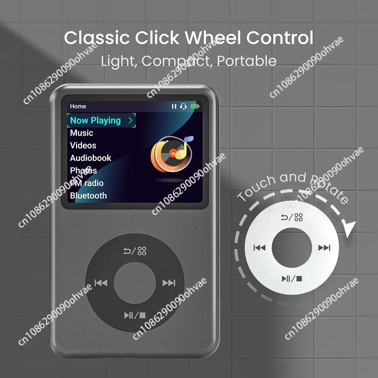 【2026】مشغل موسيقى Mp3 صغير مع BT&WiFi، فيديو، قارئ الكتب الإلكترونية، راديو Fm، مكبرات صوت محمولة، WAV Walkman بدون فقدان #2