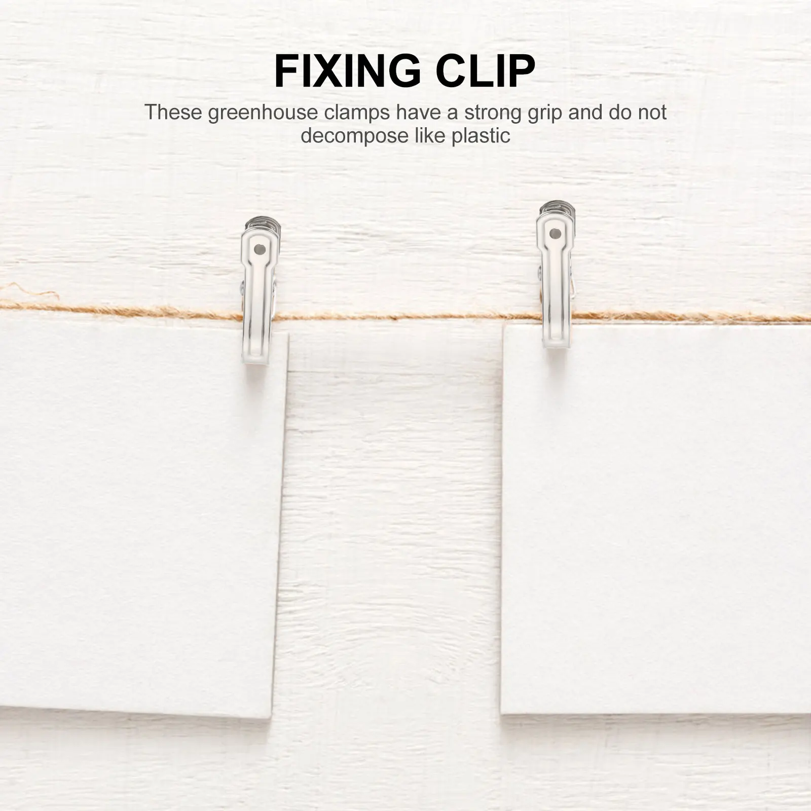 

20 Pcs Garden Clips Stainless Steel Windproof Shading Net Outdoor Strong Grip Cloth Hoops Pipe Pole Greenhouse Clamps Sunshade